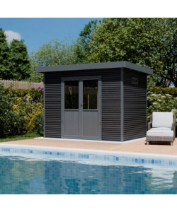 CASETTA IN LEGNO DA GIARDINO BARAC "ONYX" ANTRACITE 333X225X237 CM