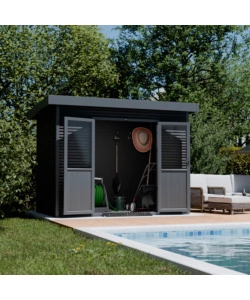 CASETTA IN LEGNO DA GIARDINO BARAC "ONYX" ANTRACITE 333X225X237 CM