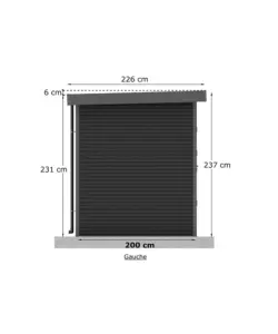 CASETTA IN LEGNO DA GIARDINO BARAC "ONYX" ANTRACITE 333X225X237 CM