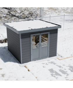 CASETTA IN LEGNO DA GIARDINO BARAC "ONYX" ANTRACITE 333X326X237 CM