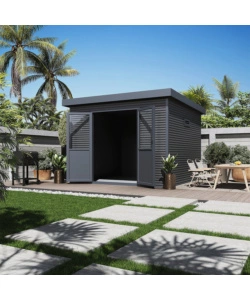 CASETTA IN LEGNO DA GIARDINO BARAC "ONYX" ANTRACITE 333X326X237 CM