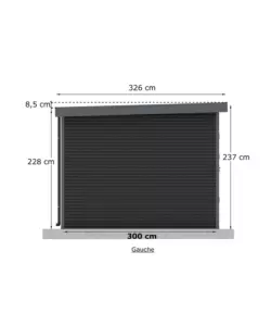 CASETTA IN LEGNO DA GIARDINO BARAC "ONYX" ANTRACITE 333X326X237 CM