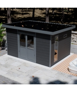 CASETTA IN LEGNO DA GIARDINO BARAC "ONYX" ANTRACITE 447X326X237 CM