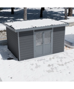 CASETTA IN LEGNO DA GIARDINO BARAC "ONYX" ANTRACITE 447X326X237 CM