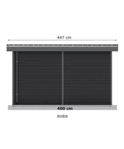 CASETTA IN LEGNO DA GIARDINO BARAC "ONYX" ANTRACITE 447X326X237 CM