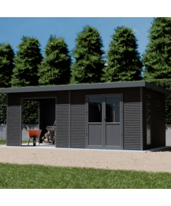 CASETTA IN LEGNO DA GIARDINO BARAC "ONYX" ANTRACITE 629X326X237 CM