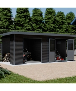 CASETTA IN LEGNO DA GIARDINO BARAC "ONYX" ANTRACITE 629X326X237 CM