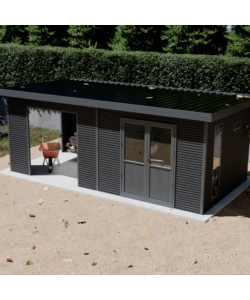 CASETTA IN LEGNO DA GIARDINO BARAC "ONYX" ANTRACITE 629X326X237 CM