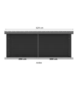 CASETTA IN LEGNO DA GIARDINO BARAC "ONYX" ANTRACITE 629X326X237 CM