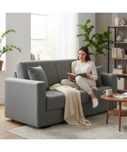 DIVANO LETTO "AFRODITE" 2 POSTI GRIGIO 155X80X87 CM