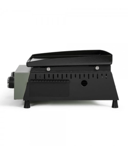 Piastra a gas in acciaio verde 2 bruciatori