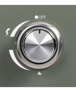 Piastra a gas in acciaio verde 2 bruciatori