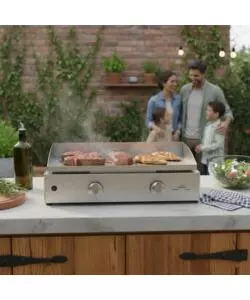 BARBECUE A GAS LE MARQUIER "PLANCHA 260" GRIGIO 2 BRUCIATORI 60X42X19 CM