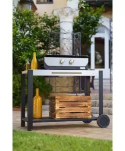 PIASTRA ELETTRICA LE MARQUIER "ORIGINAL 260" IN ACCIAIO NERO 2 BRUCIATORI