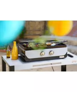 PIASTRA ELETTRICA LE MARQUIER "ORIGINAL 260" IN ACCIAIO NERO 2 BRUCIATORI