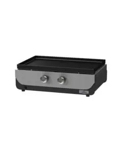 PIASTRA PER BARBECUE IN ACCIAIO NERA 2 BRUCIATORI