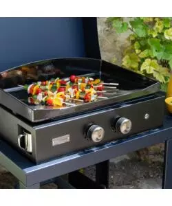 PIASTRA A GAS LE MARQUIER "PURE" IN GHISA NERO 2 BRUCIATORI