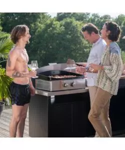 PIASTRA ELETTRICA LE MARQUIER "ALLURE 260" IN GHISA GRIGIO 2 BRUCIATORI