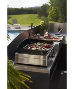 PIASTRA ELETTRICA LE MARQUIER "ALLURE 260" IN GHISA GRIGIO 2 BRUCIATORI