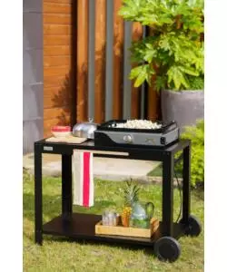 CARRELLO PER BARBECUE LE MARQUIER "110 XL" IN ACCIAIO NERO  110X64X77 CM