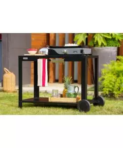 CARRELLO PER BARBECUE LE MARQUIER "110 XL" IN ACCIAIO NERO  110X64X77 CM