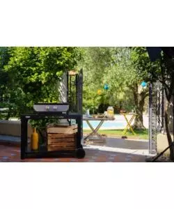 CARRELLO PER BARBECUE LE MARQUIER "110 XL" IN ACCIAIO NERO  110X64X77 CM