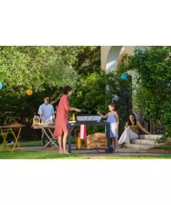 CARRELLO PER BARBECUE LE MARQUIER "110 XL" IN ACCIAIO NERO  110X64X77 CM