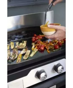 CUCINA DA ESTERNO MODULARE LE MARQUIER "LINEA 3" IN ACCIAIO INOX NERO 240X55X115 CM