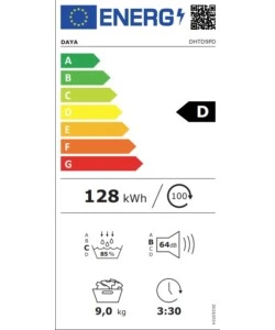 Asciugatrice a pompa di calore Daya"DHTD9PD" 8 kg, Classe D