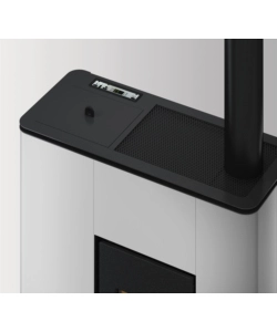 Stufa a pellet slim ermetica FreePoint "Atrium" bianco 5,1 kW