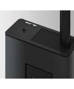 Stufa a pellet slim ermetica FreePoint "Atrium" antracite 5,1 kW