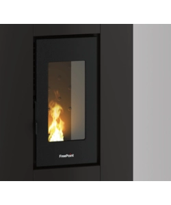 Stufa a pellet slim ermetica FreePoint "Atrium" antracite 5,1 kW