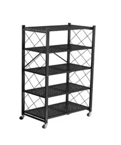 Scaffale pieghevole in metallo 5 ripiani Easy System portata 150 kg 71x34x155 cm