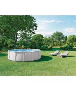 PISCINA FUORI TERRA CON STRUTTURA ROTONDA INTEX "PRISMA FRA,E" CON POMPA FILTRO 427X427X107 CM - COD. 26720ND