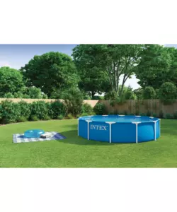 PISCINA FUORI TERRA CON STRUTTURA ROTONDA INTEX "METAL FRAME" BLU 366X366X76 CM - COD. 28210ND