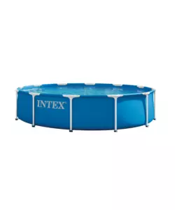 PISCINA FUORI TERRA CON STRUTTURA ROTONDA INTEX "METAL FRAME" CON POMPA FILTRO BLU 366X366X76 CM - COD. 28212ND