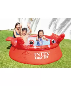 PISCINA FUORI TERRA AUTOPORTANTE ROTONDA INTEX "EASY HAPPY GRANCHIO" ROSSO 183X183X51 CM - COD. 26100NP