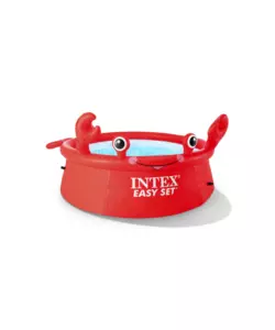 PISCINA FUORI TERRA AUTOPORTANTE ROTONDA INTEX "EASY HAPPY GRANCHIO" ROSSO 183X183X51 CM - COD. 26100NP