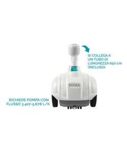 ROBOT PULIZIA PISCINA INTEX "ZX50" PER POMPE FILTRO DA 3400-5600 L/H E FINO A 488 CM IN PLASTICA BIANCO - COD. 28007EX