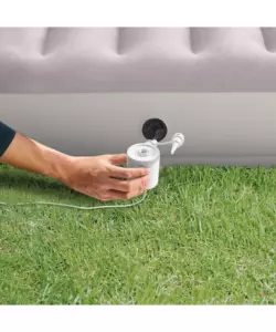 MATERASSO SINGOLO GONFIABILE INTEX "PRESTIGE MID-RISE SINGOLO" CON POMPA USB IN PVC GRIGIO 99X191X30 CM - COD. 64177