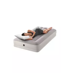 MATERASSO SINGOLO GONFIABILE INTEX "PRESTIGE MID-RISE SINGOLO" CON POMPA USB IN PVC GRIGIO 99X191X30 CM - COD. 64177