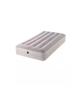 MATERASSO MATRIMONIALE GONFIABILE INTEX "PRESTIGE MID-RISE" CON POMPA USB IN PVC GRIGIO 152X230X30 CM - COD. 64179