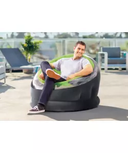 POLTRONA GONFIABILE INTEX "EMPIRE" IN VINILE VERDE 112X109X69 CM - COD. 68581NP