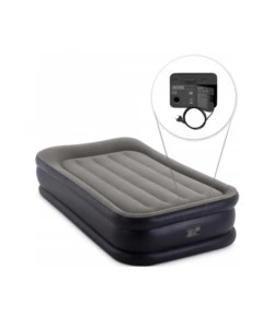 MATERASSO SINGOLO GONFIABILE INTEX "DURA BEAM PILLOW REST DELUXE" CON POMPA INCORPORATA 99X191X42 CM - COD. 64132NP