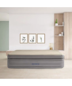 MATERASSO MATRIMONIALE GONFIABILE INTEX "DURA BEAM PRIME COMFORT" CON POMPA INTEGRATA 152X203X51 CM - COD. 000446147
