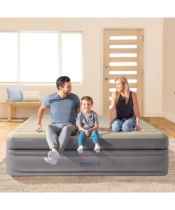 MATERASSO MATRIMONIALE GONFIABILE INTEX "DURA BEAM PRIME COMFORT" CON POMPA INTEGRATA 152X203X51 CM - COD. 000446147
