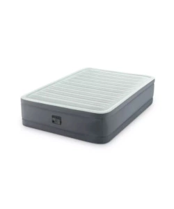 MATERASSO UNA PIAZZA E MEZZA GONFIABILE INTEX "DURA-BEAM PREMAIRE" CON POMPA ELETTRICA INCORPORATA IN PVC 137X191X46 CM - COD. 64904