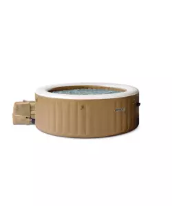 PISCINA IDROMASSAGGIO GONFIABILE INTEX "BUBBLE MASSAGE" 4 PERSONE BEIGE 196X196X71 CM - COD. 28426ND