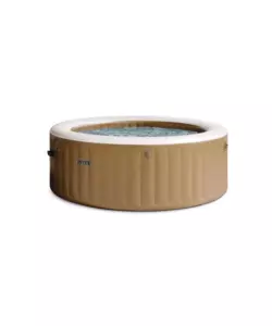 PISCINA IDROMASSAGGIO GONFIABILE INTEX "BUBBLE MASSAGE" 4 PERSONE BEIGE 196X196X71 CM - COD. 28426ND