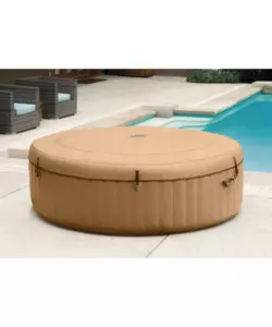 PISCINA IDROMASSAGGIO GONFIABILE INTEX "BUBBLE MASSAGE" 6 PERSONE BEIGE 216x216X71 CM - COD. 28428ND